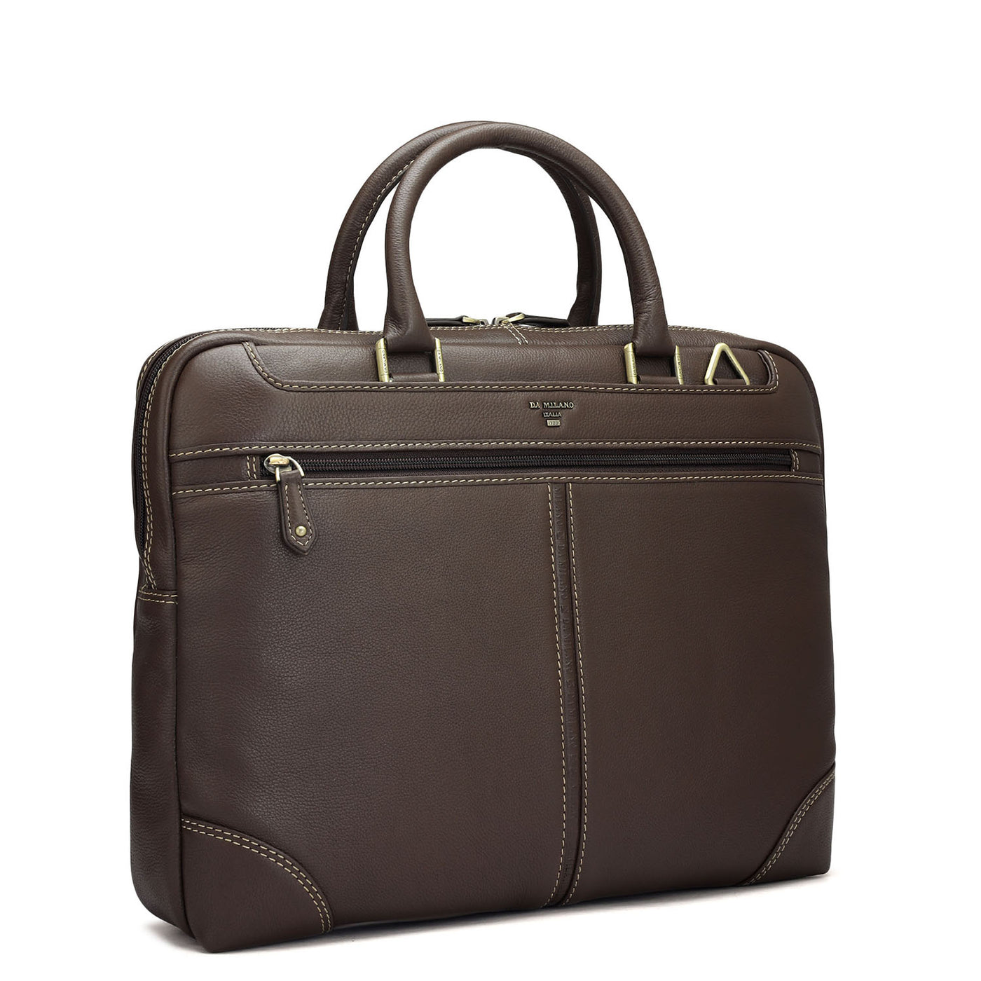 Vianna Leather Laptop Bag - Chocolate