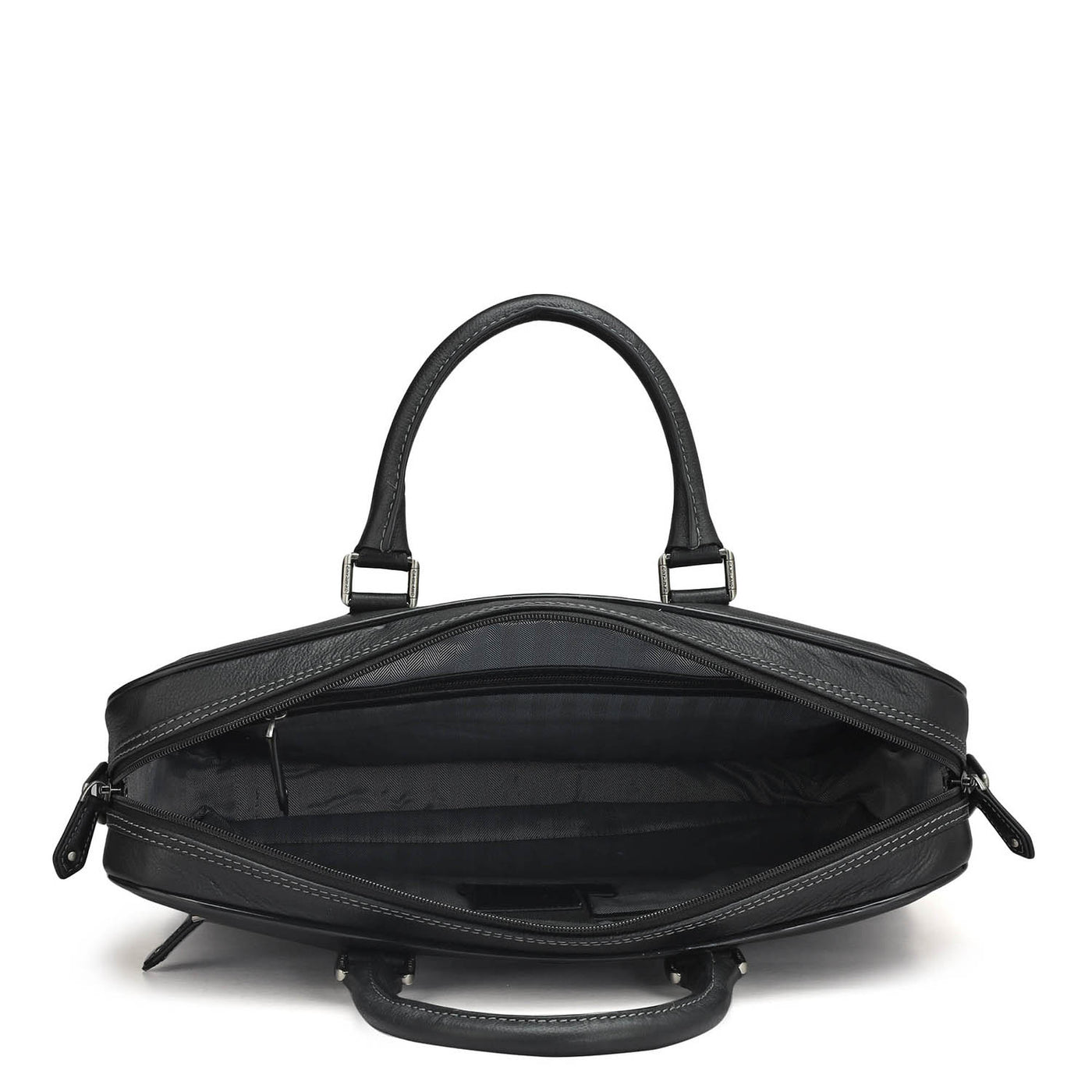 Vianna Leather Laptop Bag - Black