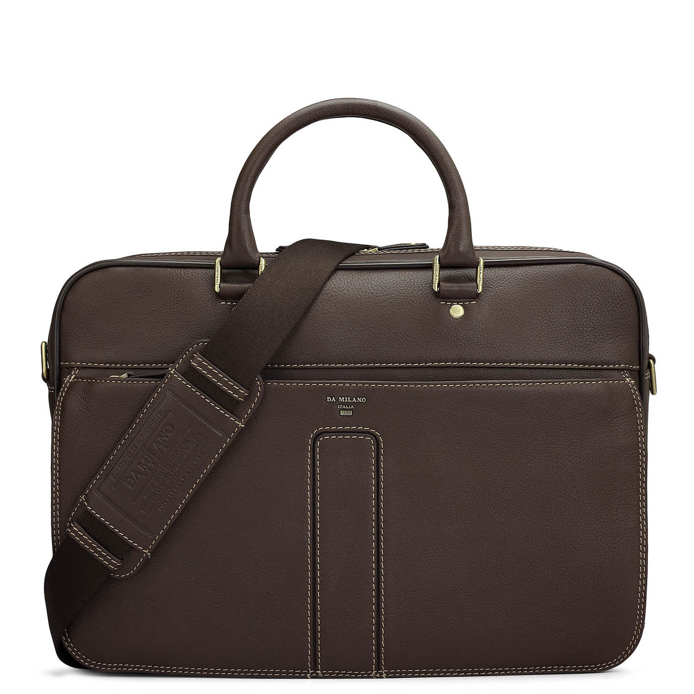 Vianna Leather Laptop Bag - Chocolate