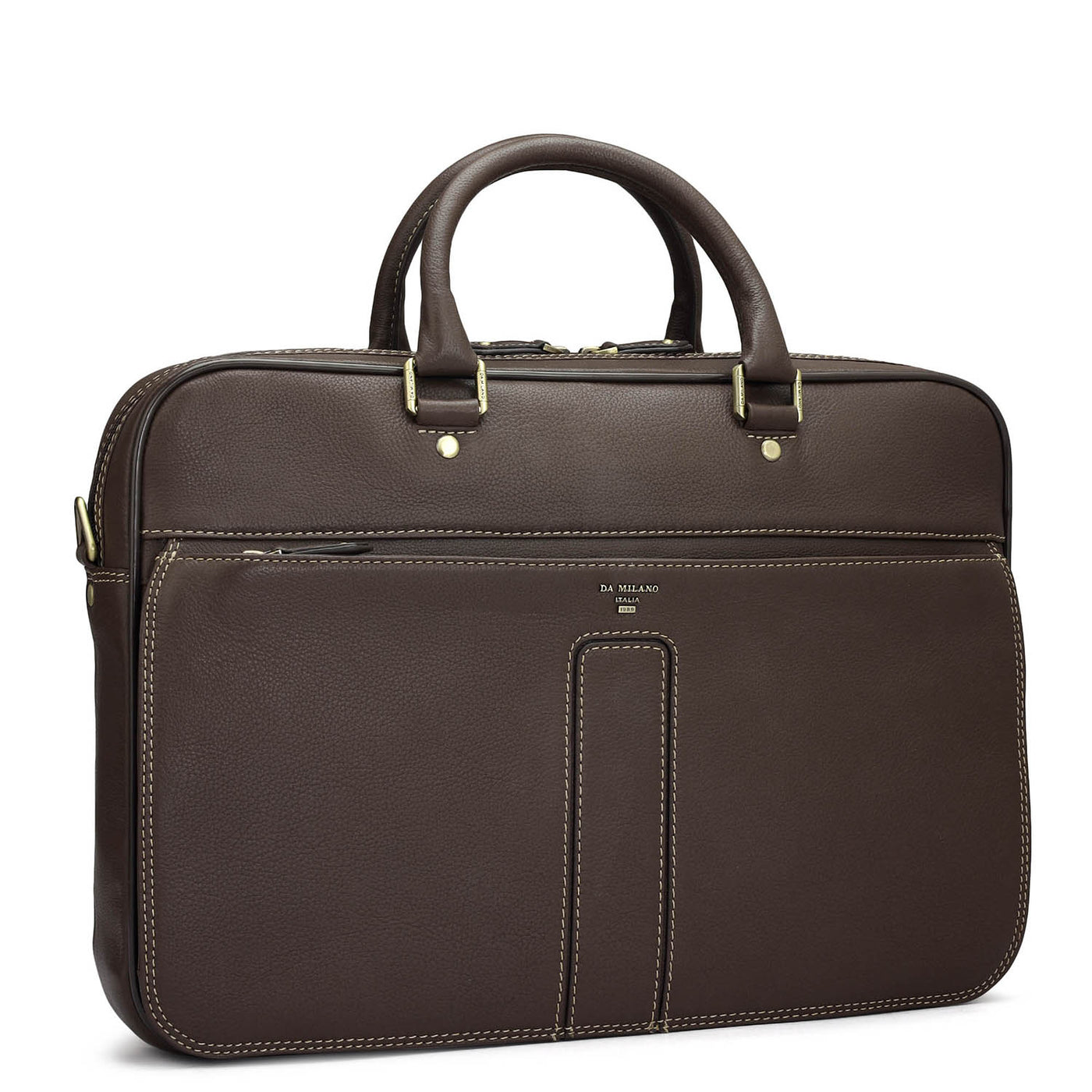 Vianna Leather Laptop Bag - Chocolate