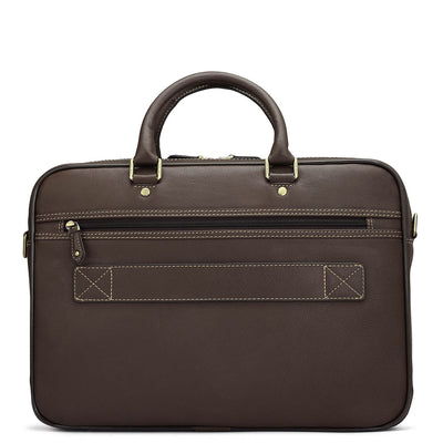 Vianna Leather Laptop Bag - Chocolate