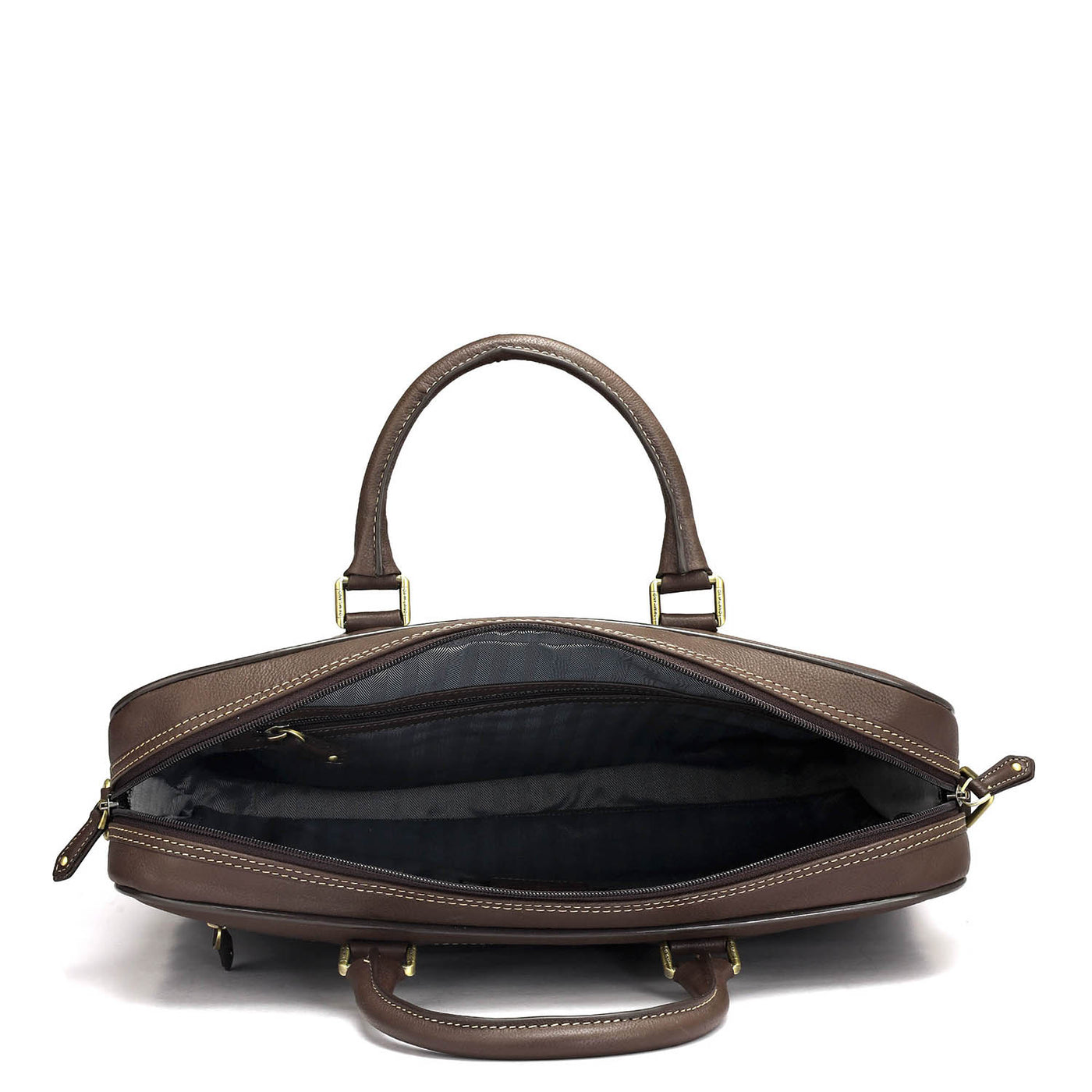 Vianna Leather Laptop Bag - Chocolate