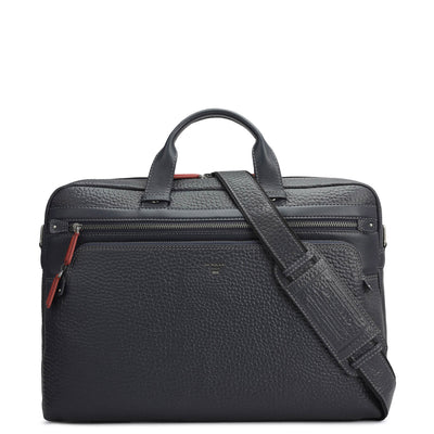 Bub Leather Laptop Bag - Navy