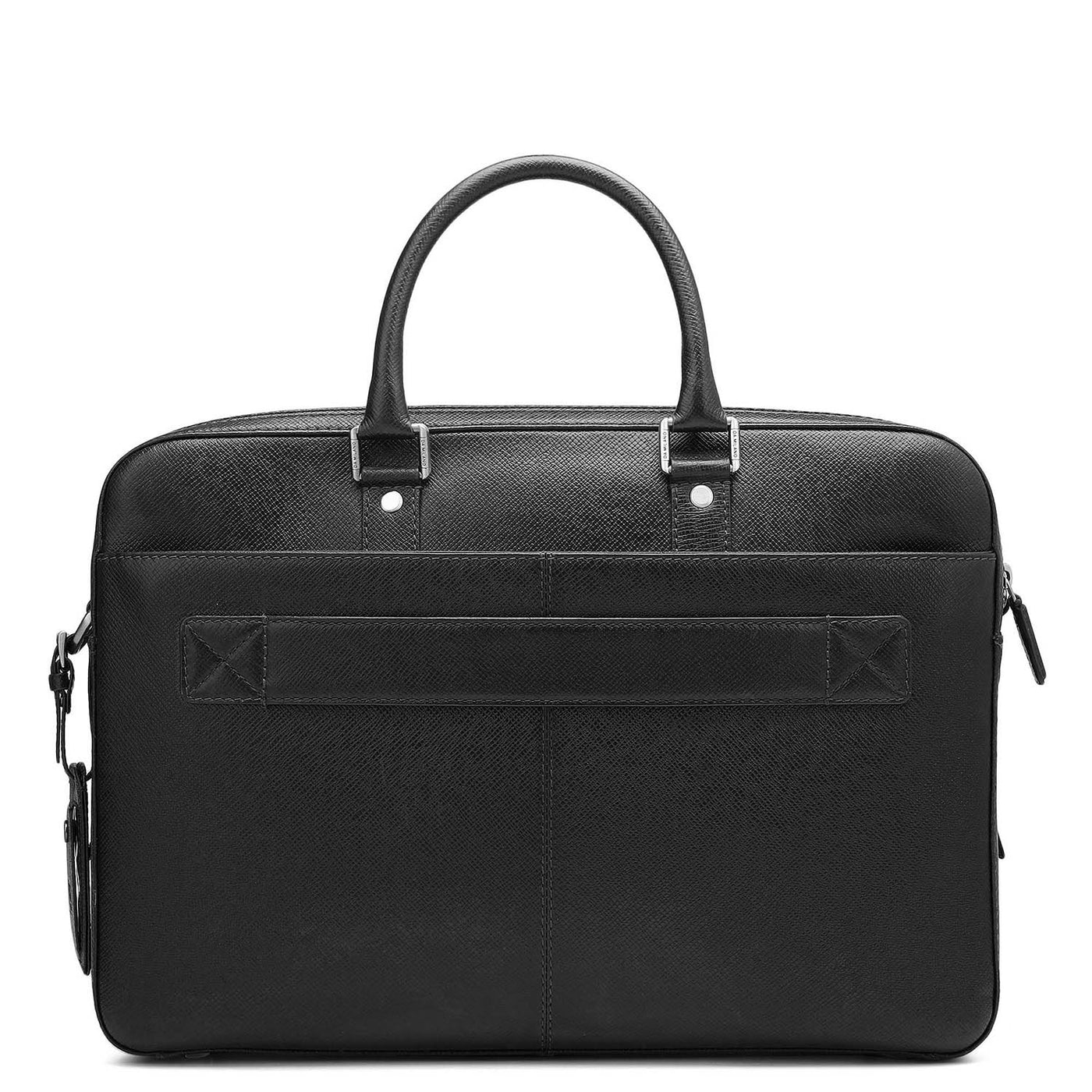 Franzy Leather Laptop Bag - Black