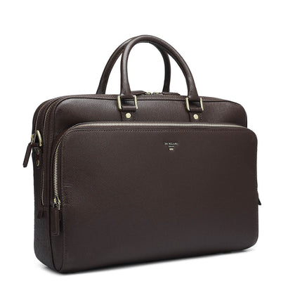 Franzy Leather Laptop Bag - Chocolate