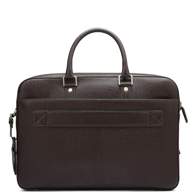 Franzy Leather Laptop Bag - Chocolate