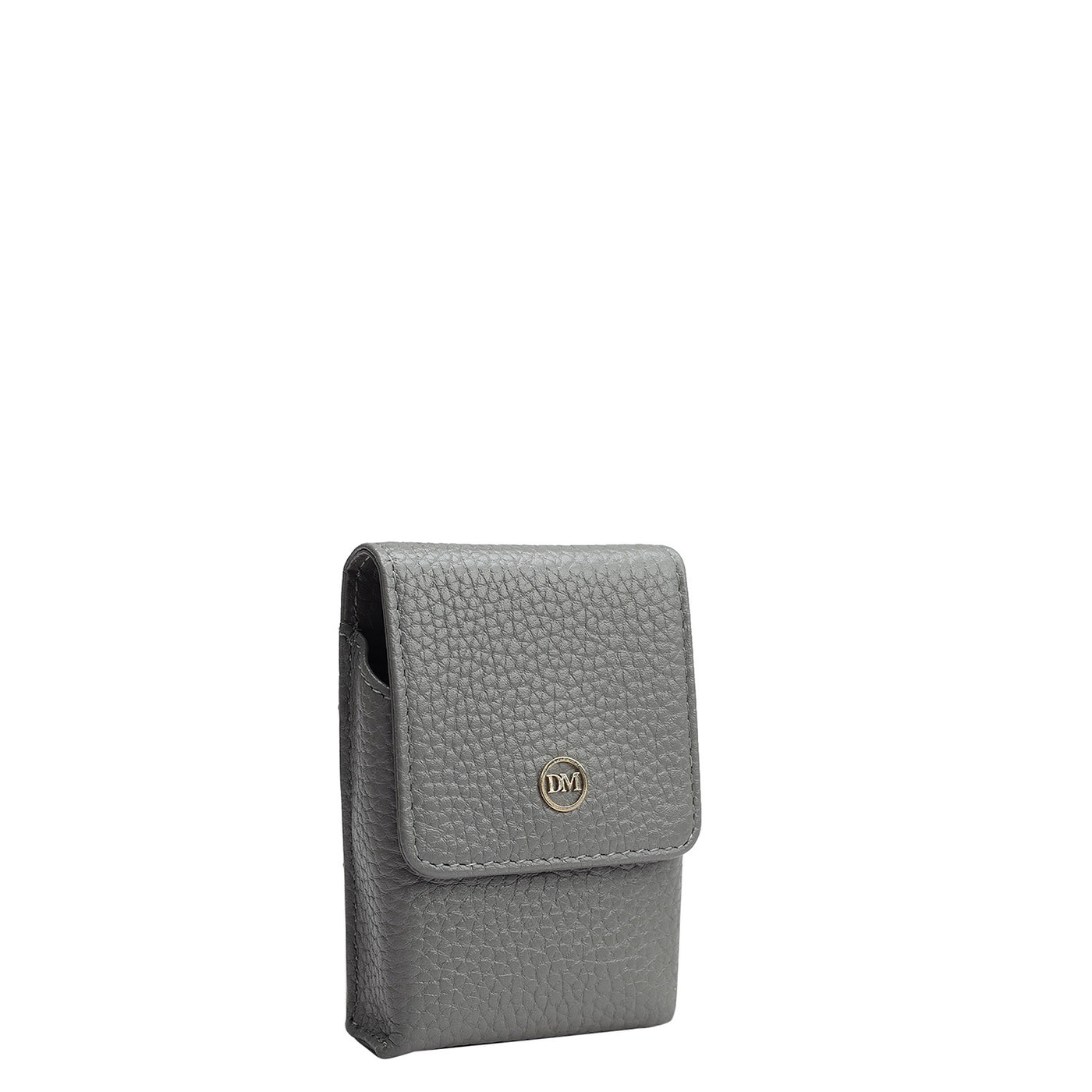 Wax Leather Cigarette Case - Grey