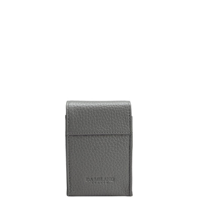 Wax Leather Cigarette Case - Grey