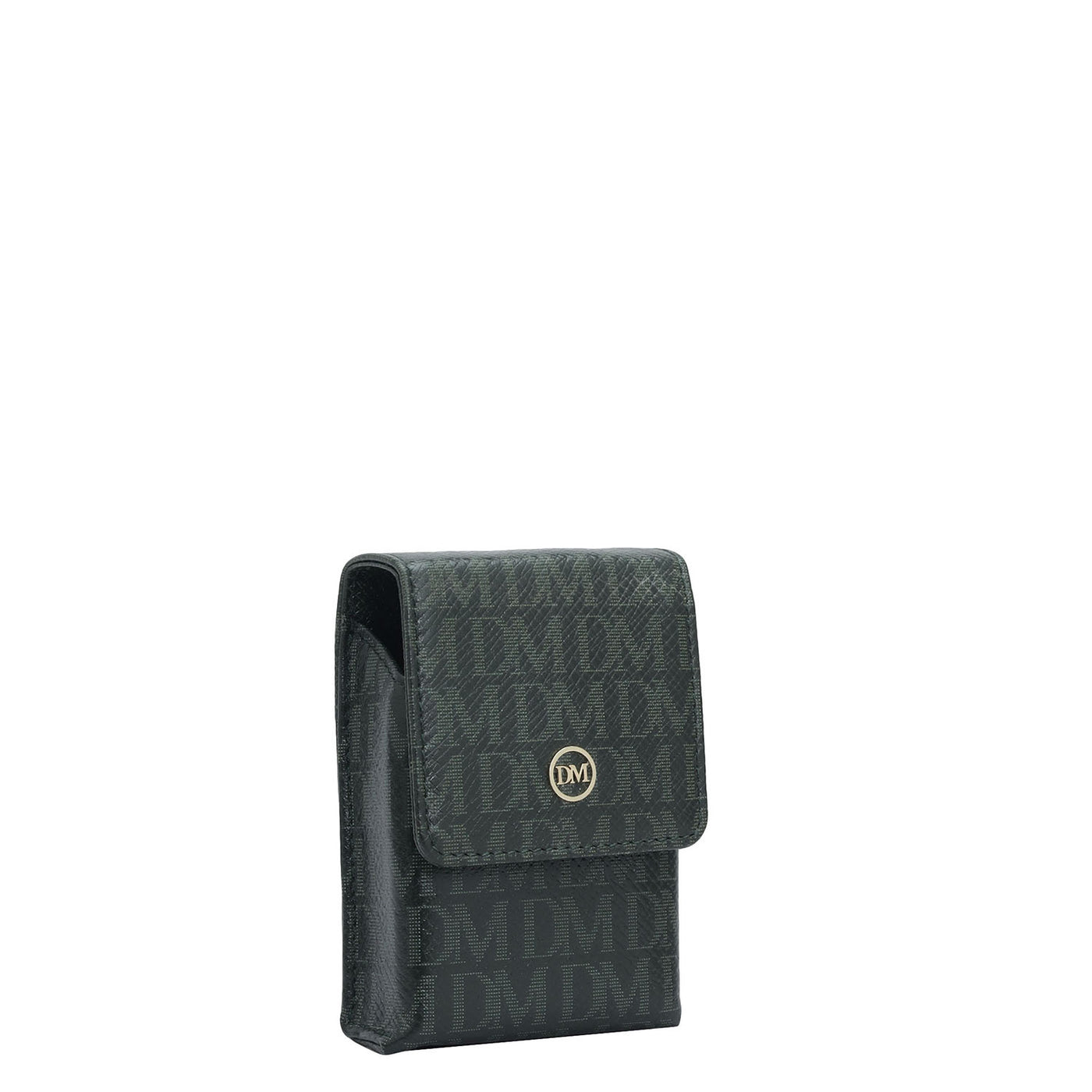 Monogram Leather Cigarette Case - Petrol Green