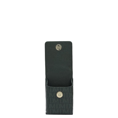 Monogram Leather Cigarette Case - Petrol Green