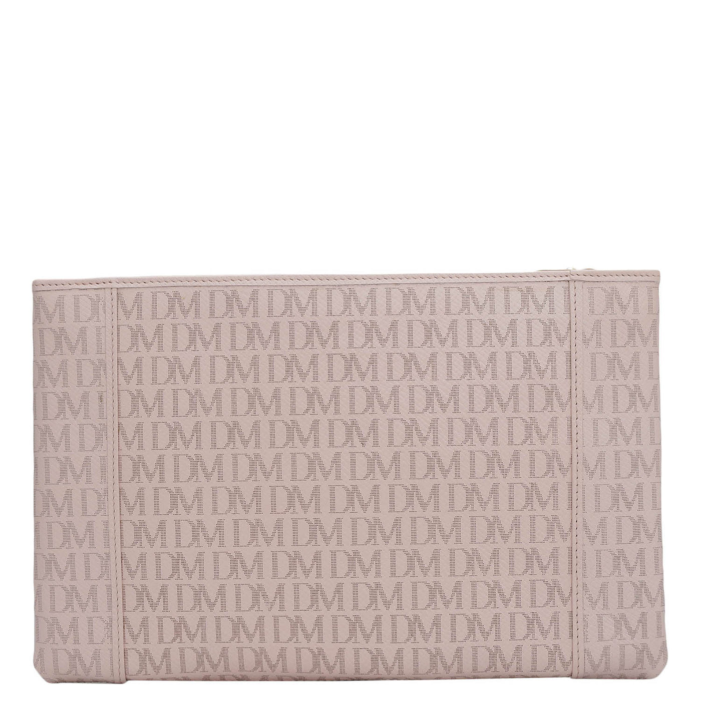 Small Monogram Leather Clutch - Blush