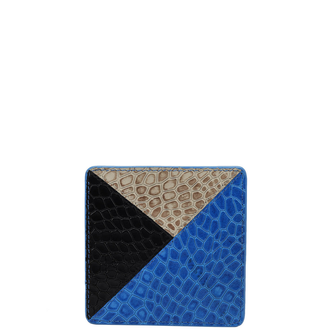 Croco Leather Coaster - Blue