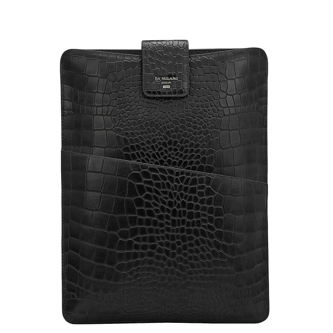 Croco Leather Folder - Black