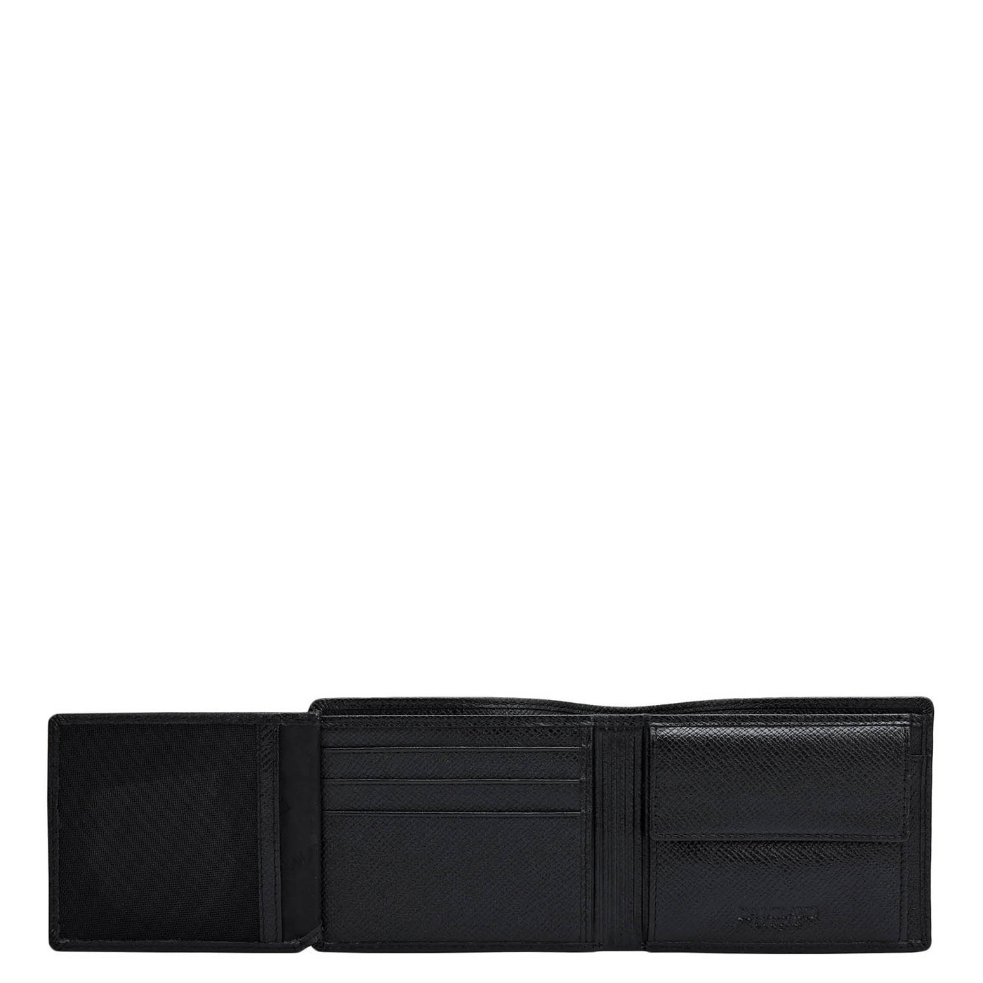 Black Saffiano Franzy Leather Mens Wallet & Belt Gift Set