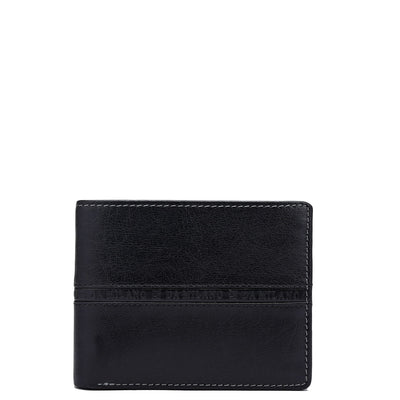 Black Plain Leather Mens Wallet & Belt Gift Set