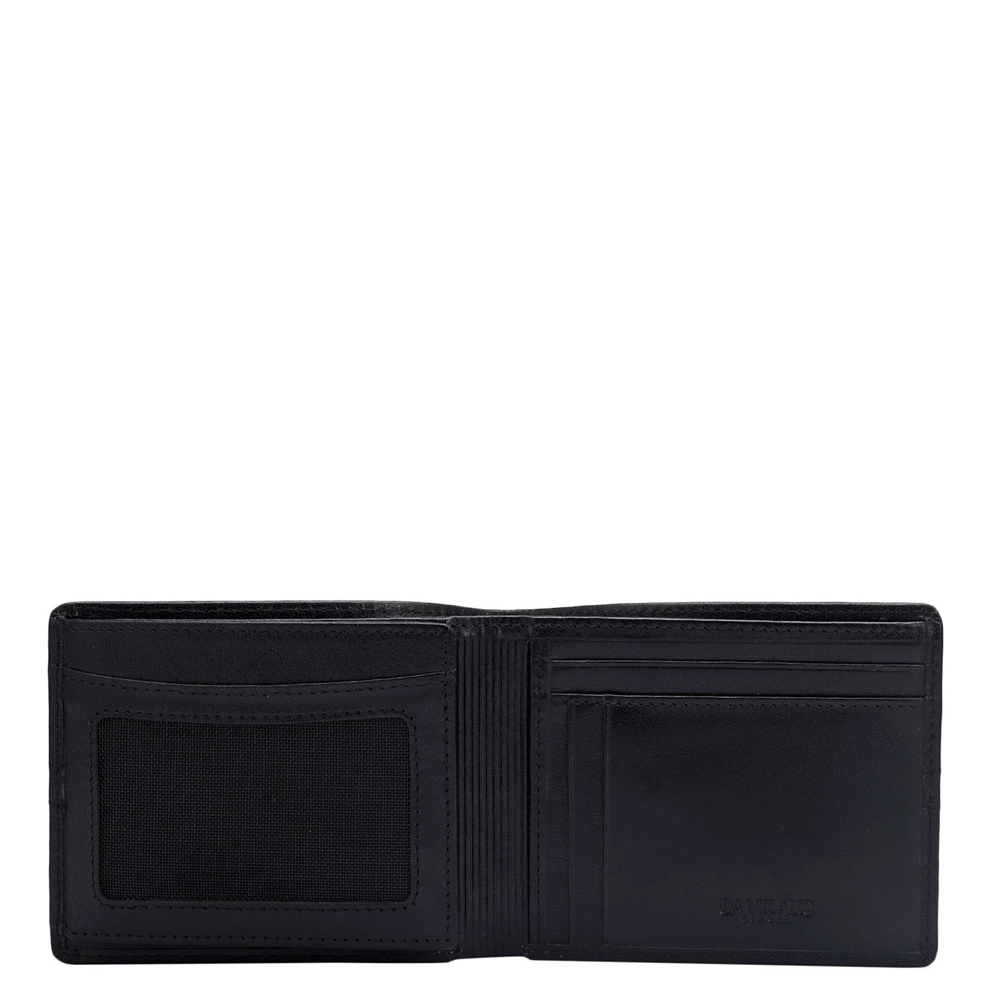 Black Plain Leather Mens Wallet & Belt Gift Set