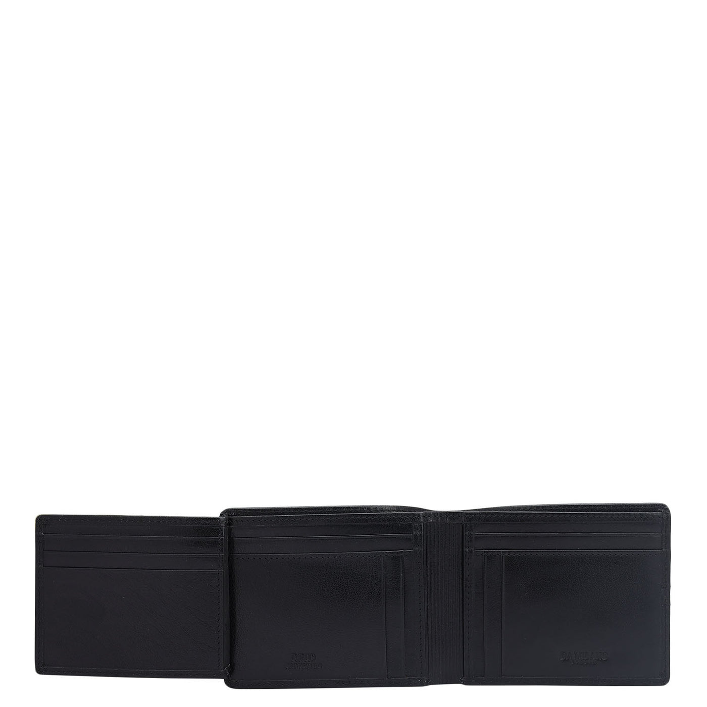 Black Plain Leather Mens Wallet & Belt Gift Set