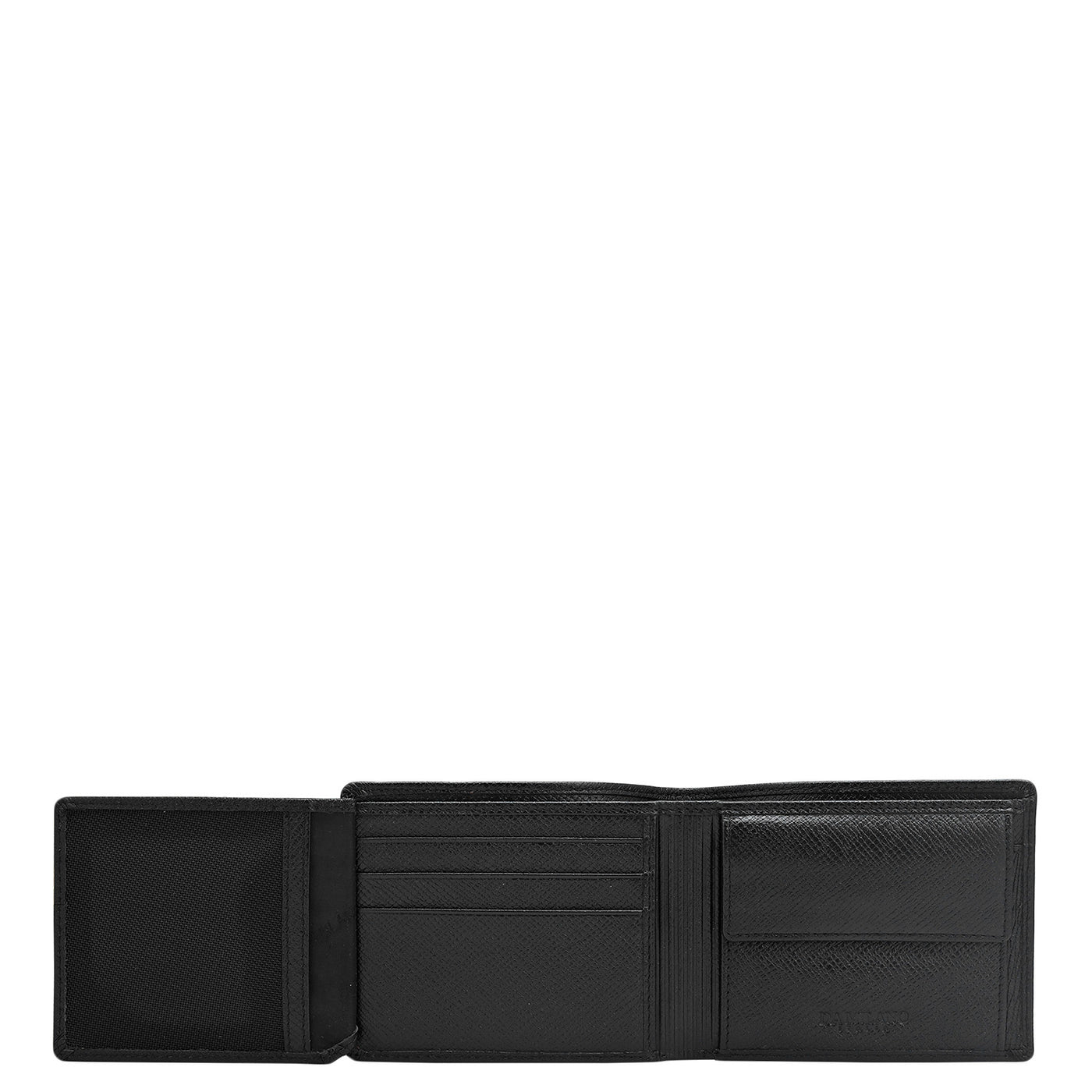 Black Saffiano Fish Leather Mens Wallet & Belt Gift Set