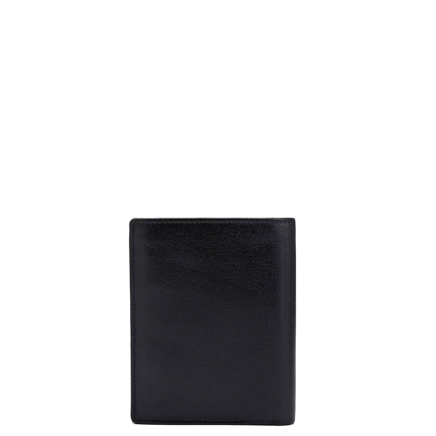 Black Plain Wax Leather Mens Wallet & Belt Gift Set