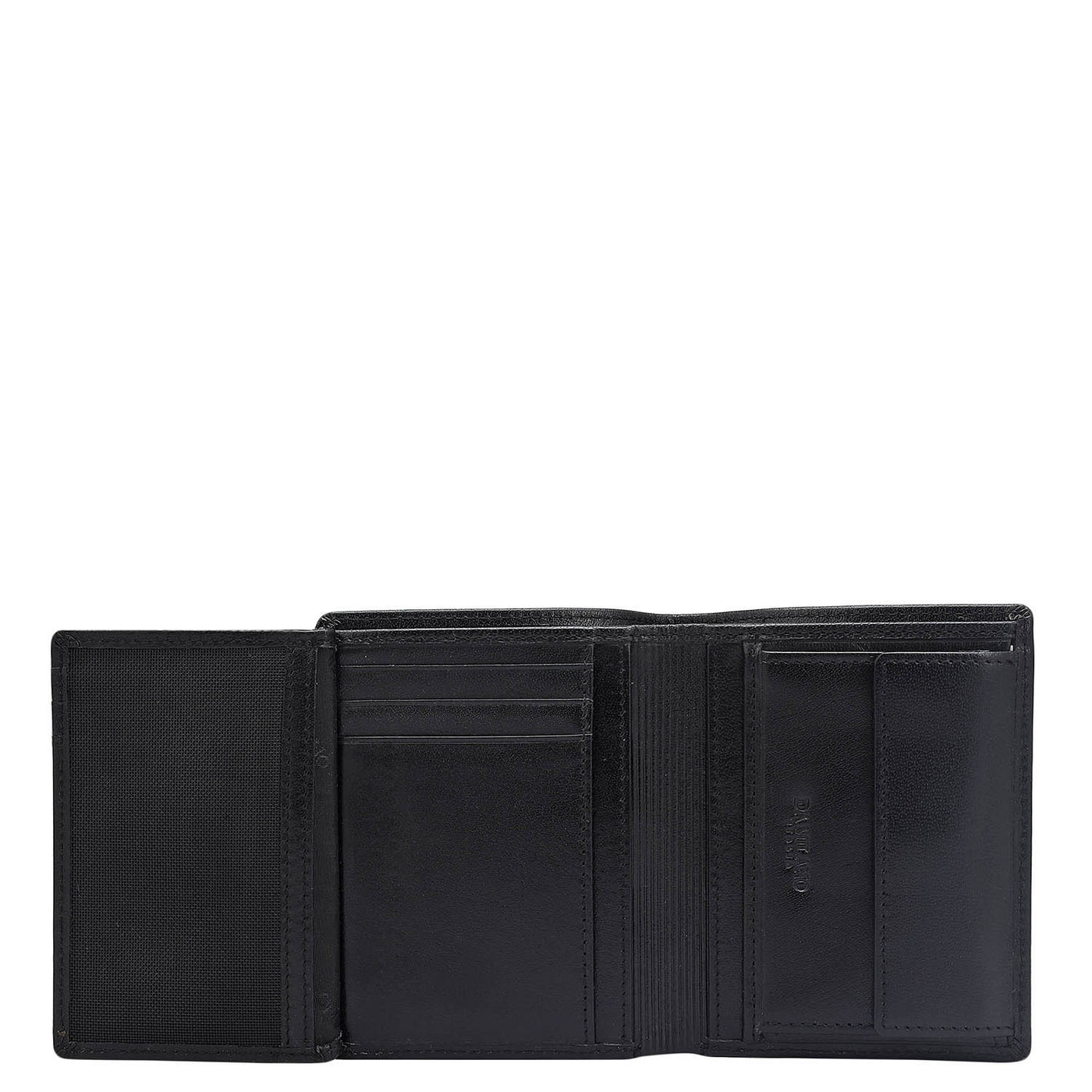 Black Plain Wax Leather Mens Wallet & Belt Gift Set