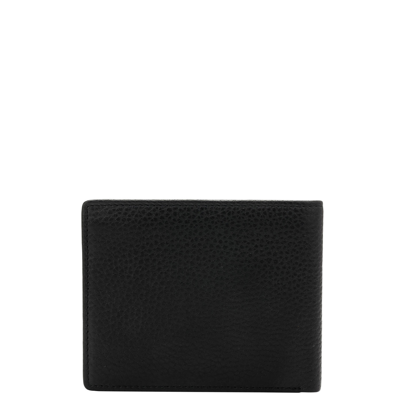 Black Wax Plain Leather Mens Wallet & Belt Gift Set