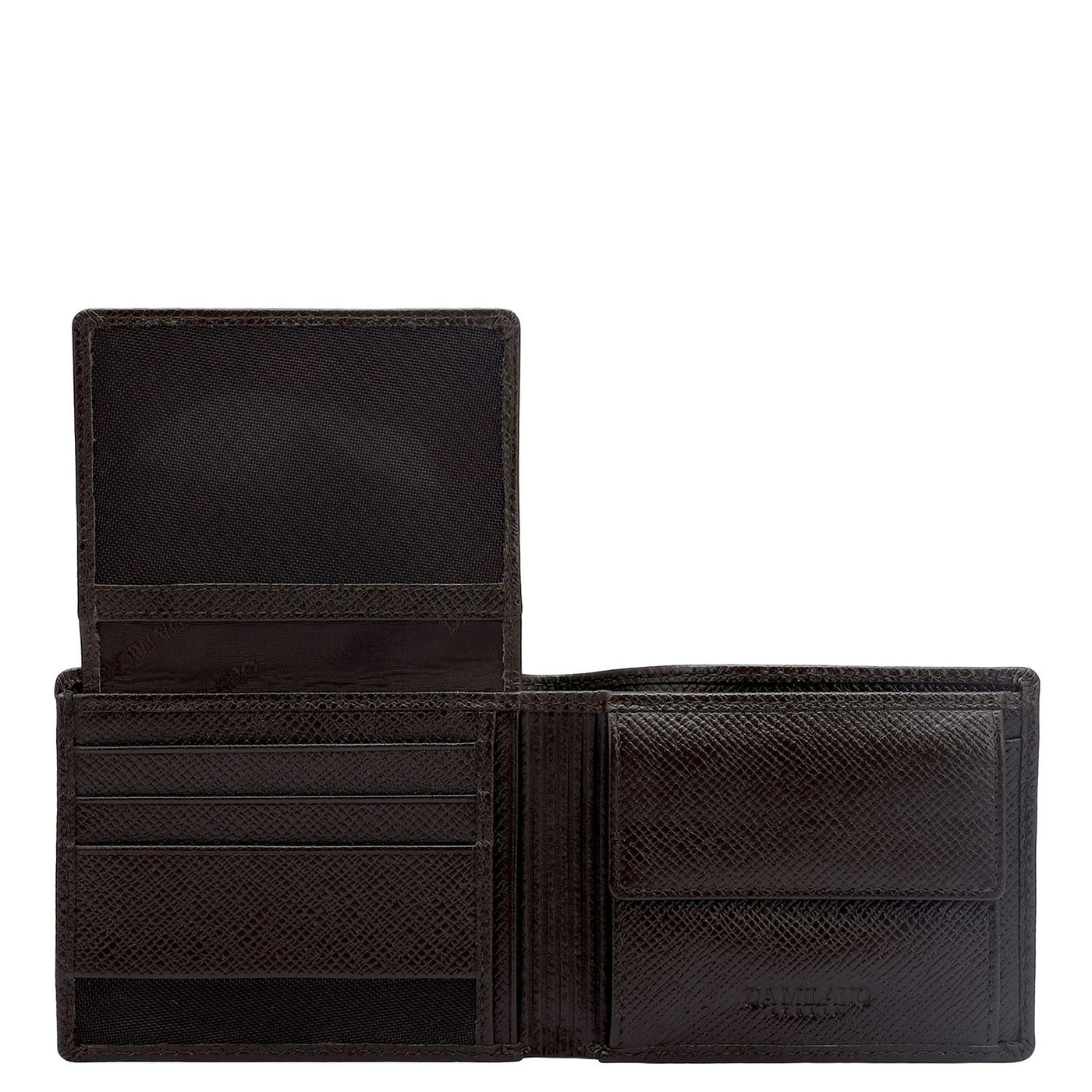 Chocolate Saffiano Franzy Leather Mens Wallet & Belt Gift Set