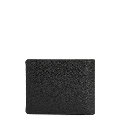 Black Saffiano Franzy Leather Mens Wallet & Belt Gift Set