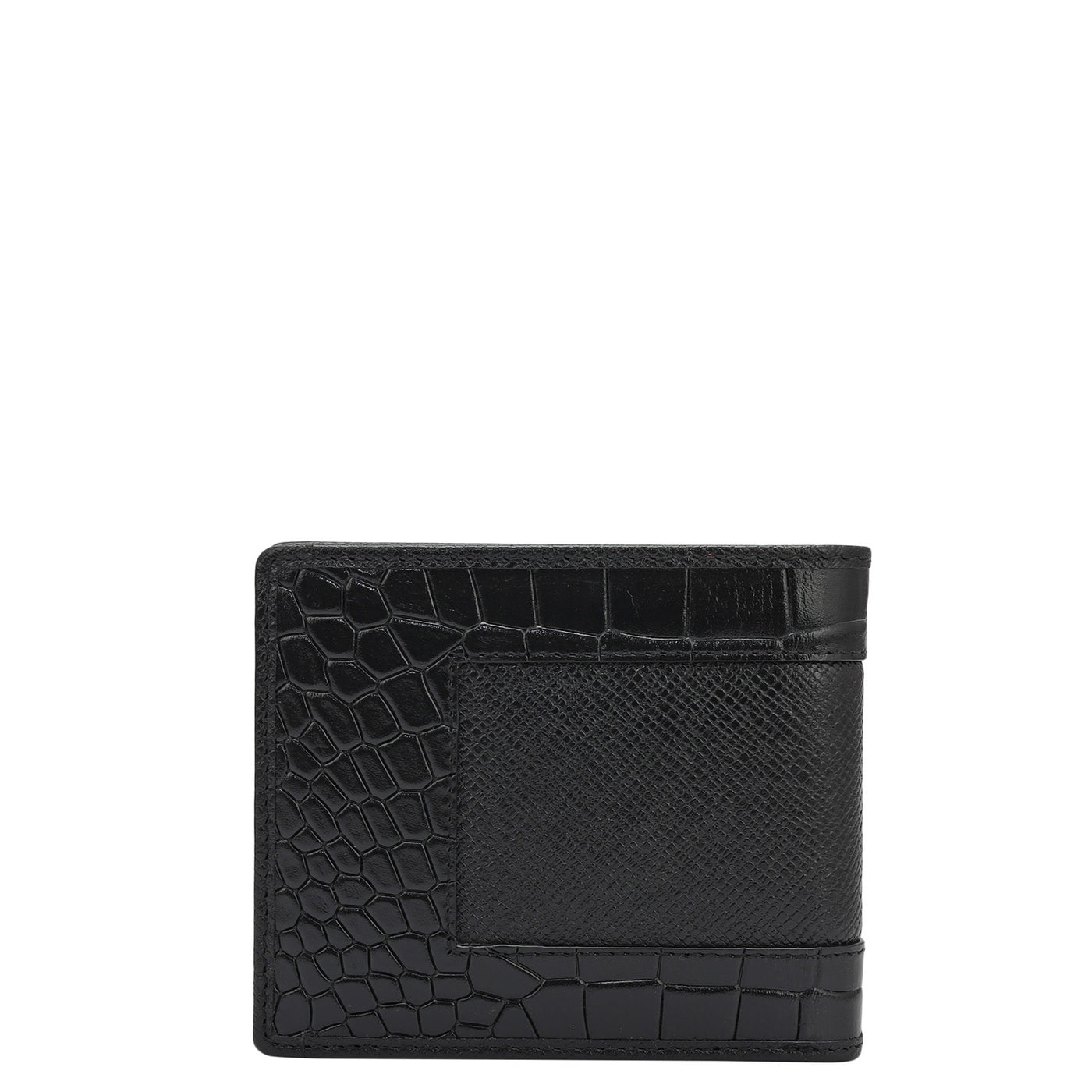 Black Croco Franzy Leather Mens Wallet & Belt Gift Set