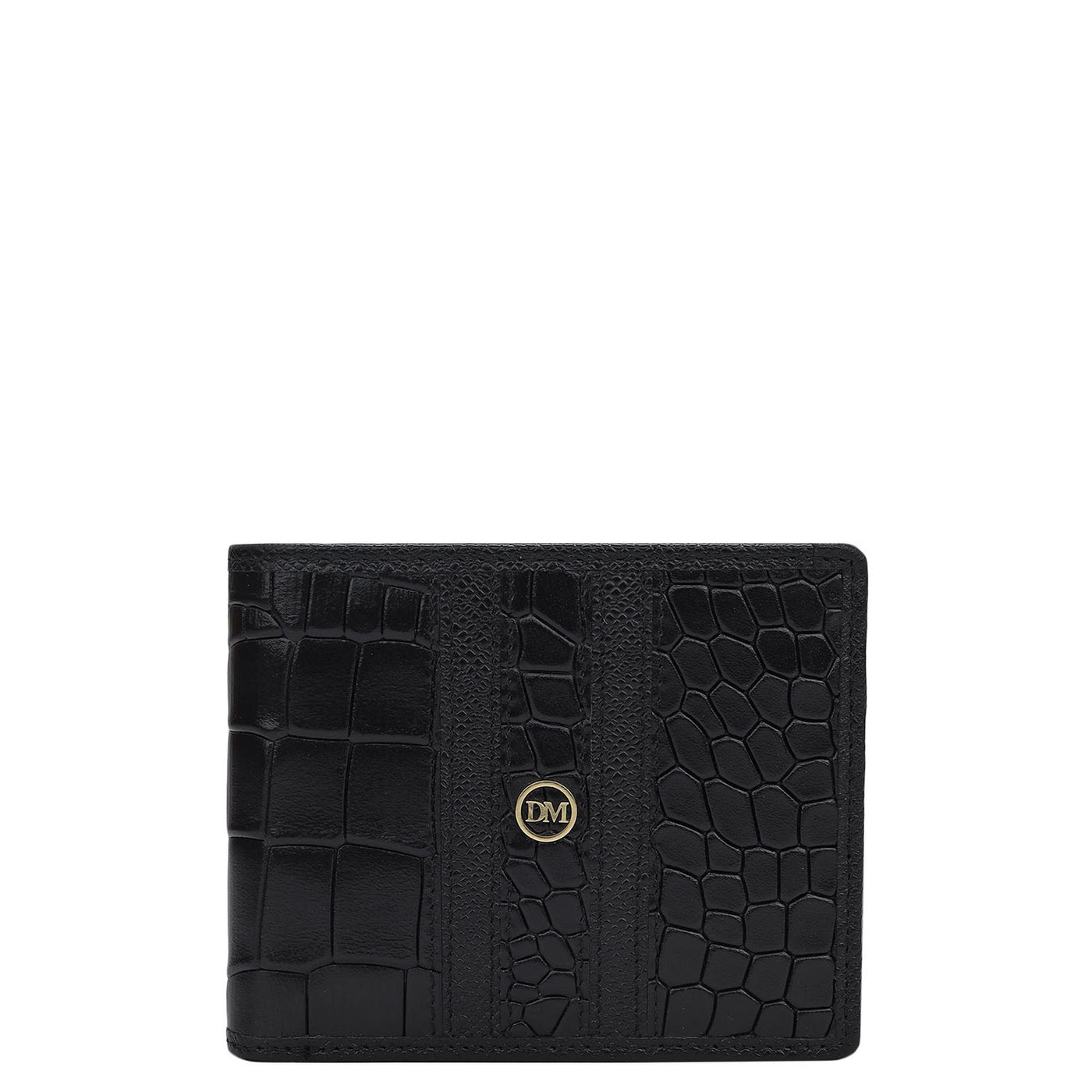 Black Croco Leather Mens & Ladies Wallet Gift Set