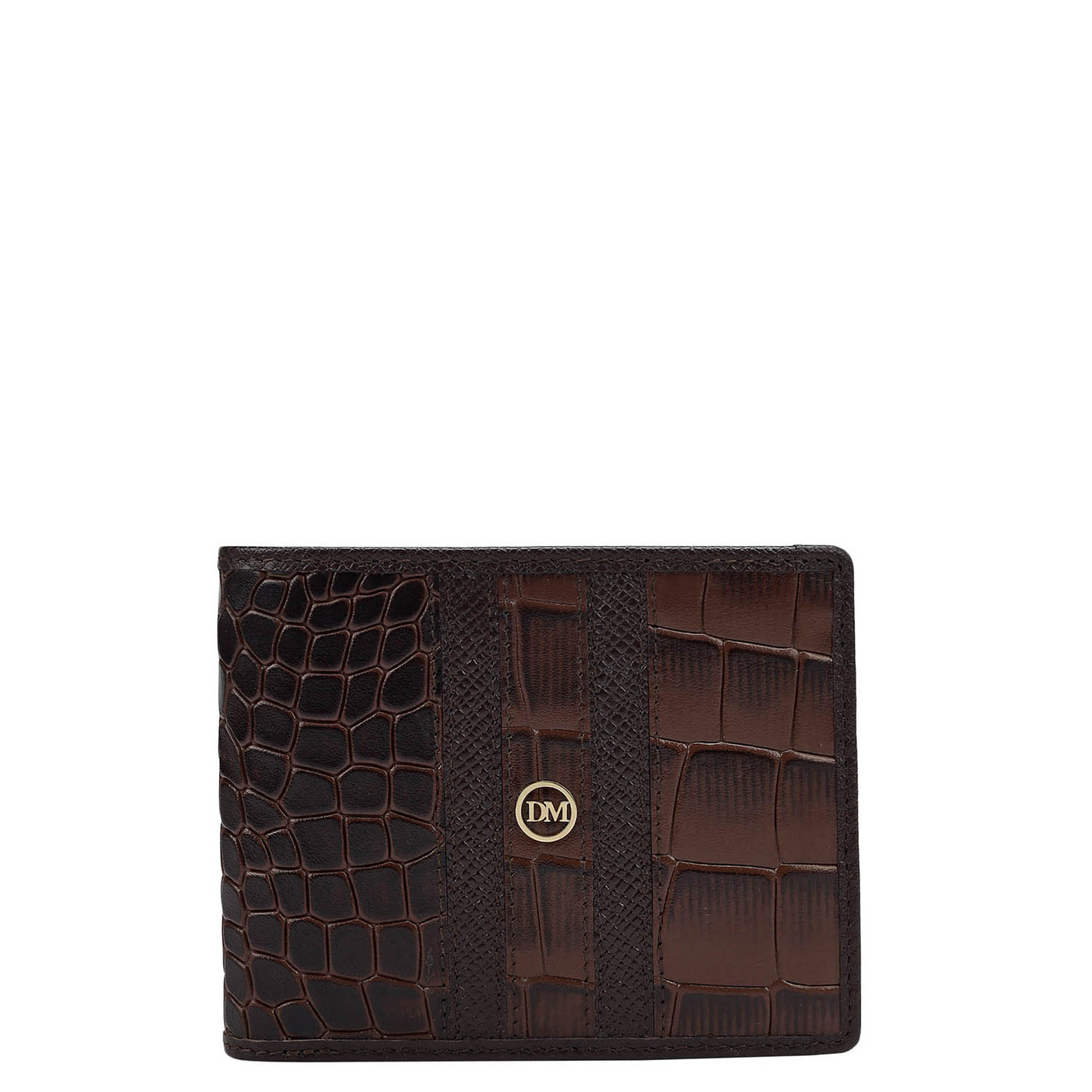 Brown Croco Leather Mens & Ladies Wallet Gift Set