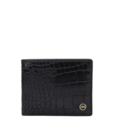 Black Croco Leather Mens & Ladies Wallet Gift Set