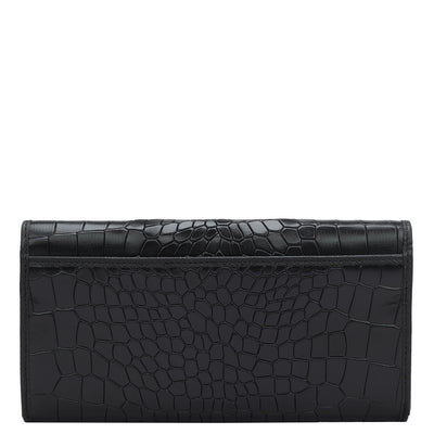 Black Croco Leather Mens & Ladies Wallet Gift Set