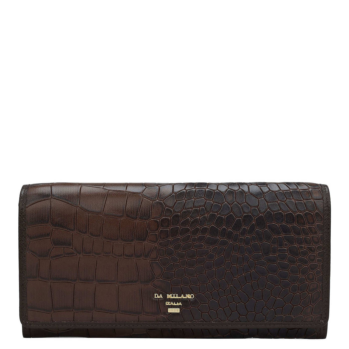 Brown Croco Leather Mens & Ladies Wallet Gift Set