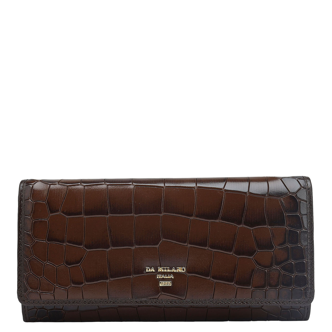 Brown Croco Leather Mens & Ladies Wallet Gift Set