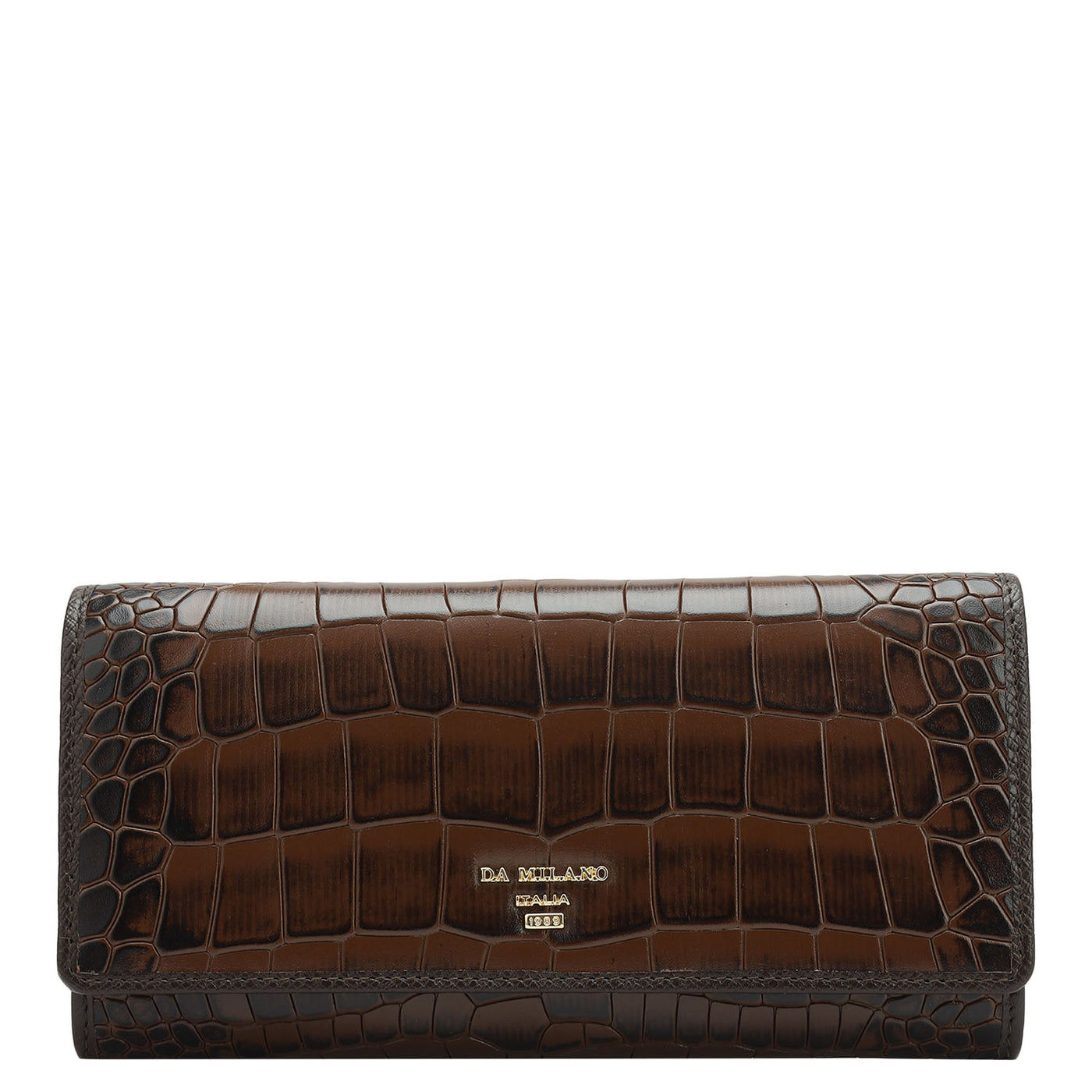 Brown Croco Leather Mens & Ladies Wallet Gift Set