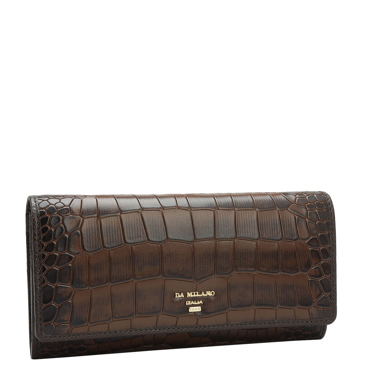 Brown Croco Leather Mens & Ladies Wallet Gift Set