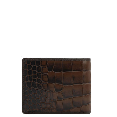 Brown Croco Leather Mens & Ladies Wallet Gift Set