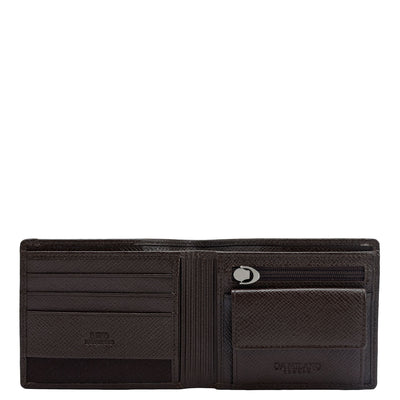 Brown Croco Leather Mens Wallet & Keychain Gift Set