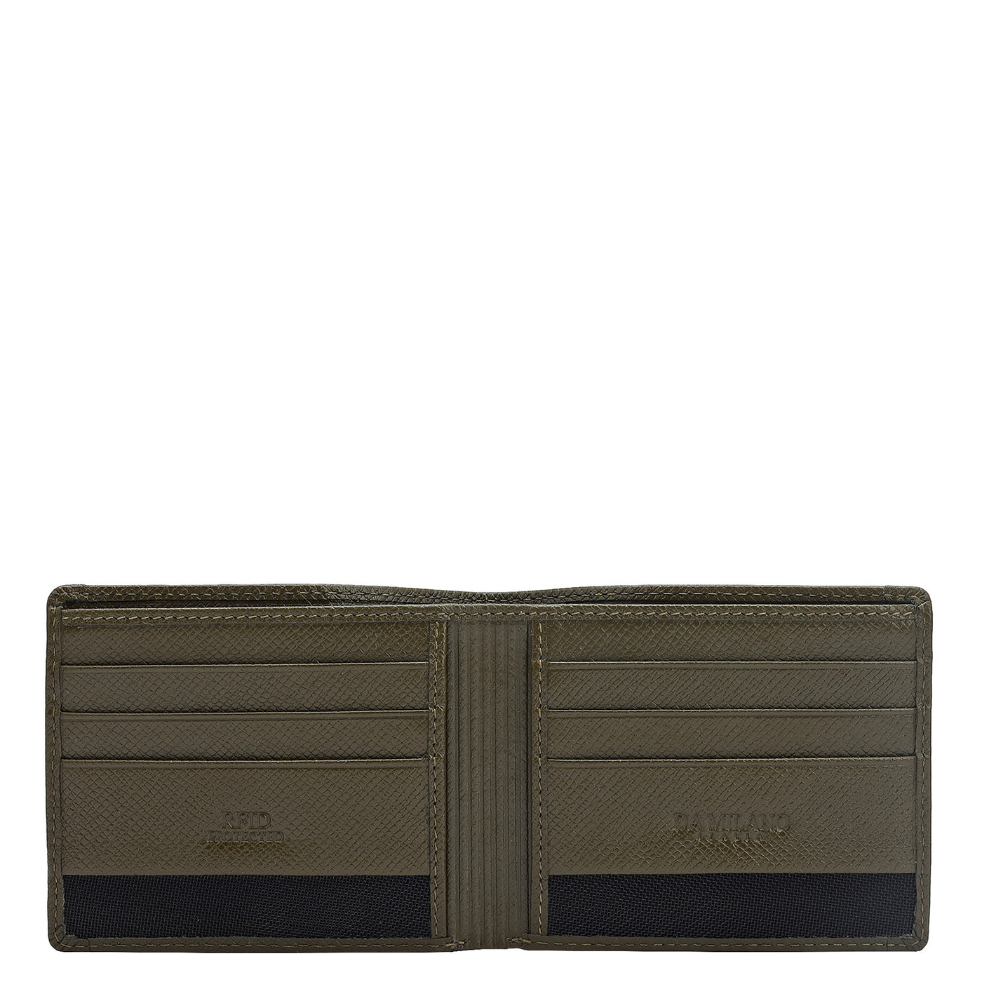 Military Green Franzy Croco Leather Mens Wallet & Keychain Gift Set