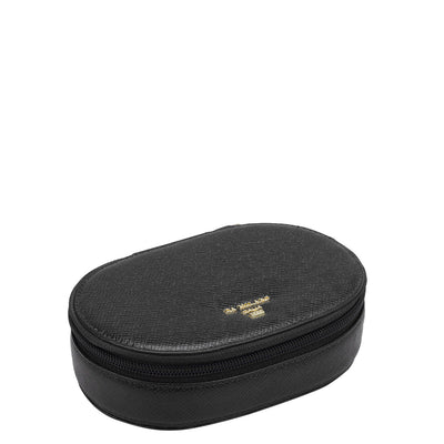 Franzy Leather Jewellery Case - Black