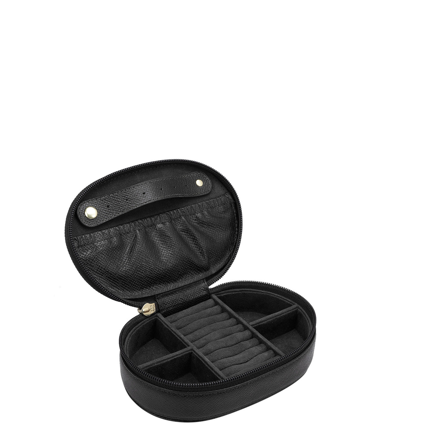 Franzy Leather Jewellery Case - Black