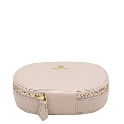 Franzy Leather Jewellery Case - Blush