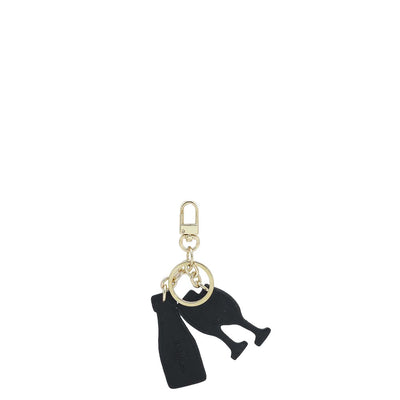 Franzy Leather Key Chain - Green & Gold