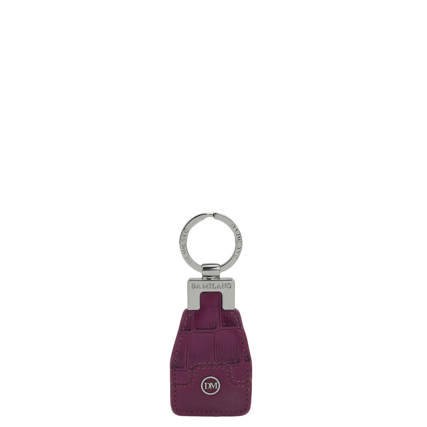 Croco Franzy Leather Key Chain - Orchid