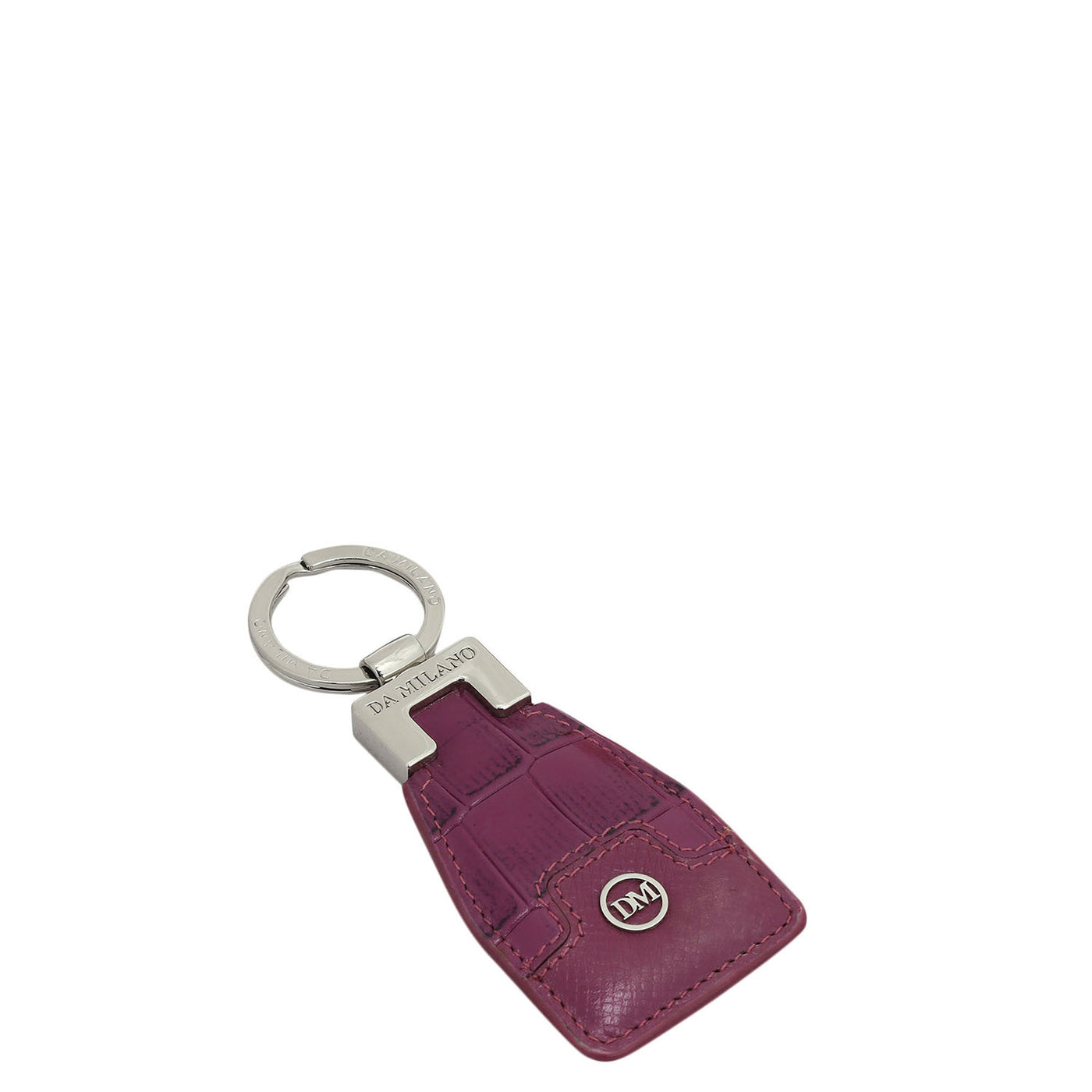 Croco Franzy Leather Key Chain - Orchid