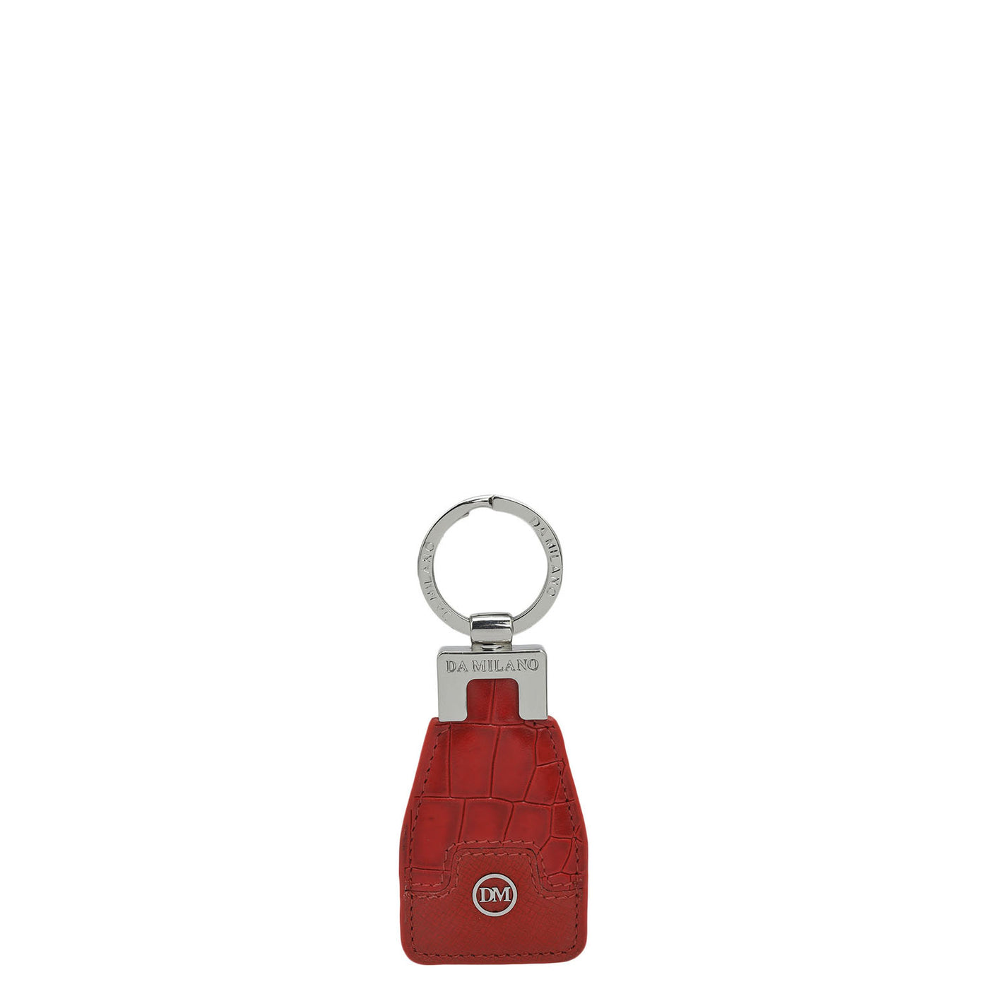 Croco Franzy Leather Key Chain - Red