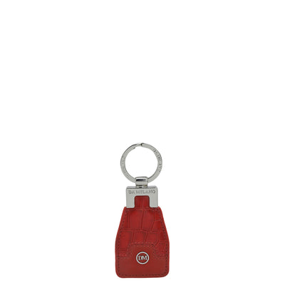 Croco Franzy Leather Key Chain - Red