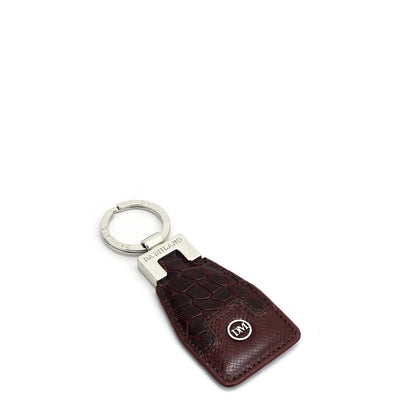 Croco Franzy Leather Key Chain - Wine