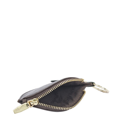 Franzy Leather Key Chain - Chocolate