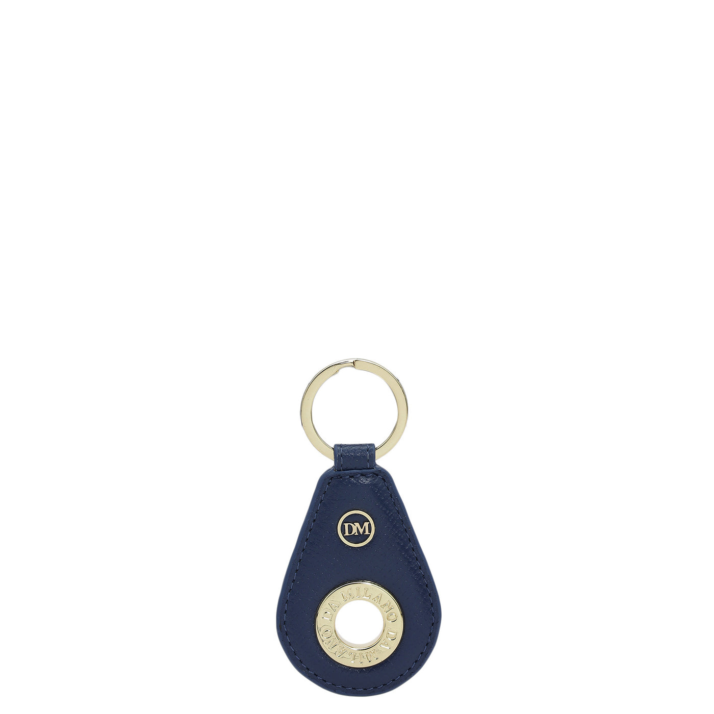 Franzy Leather Key Chain - Ink Blue